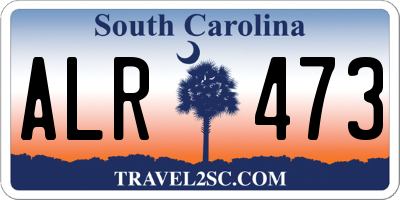 SC license plate ALR473
