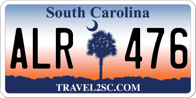 SC license plate ALR476
