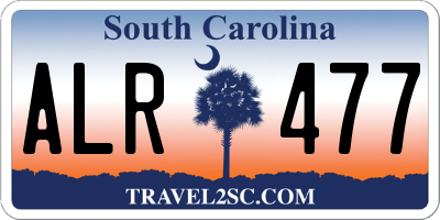 SC license plate ALR477