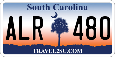 SC license plate ALR480