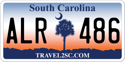 SC license plate ALR486