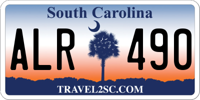 SC license plate ALR490