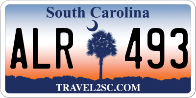 SC license plate ALR493
