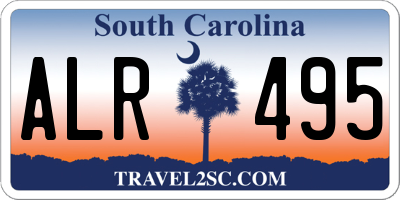 SC license plate ALR495