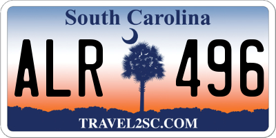 SC license plate ALR496