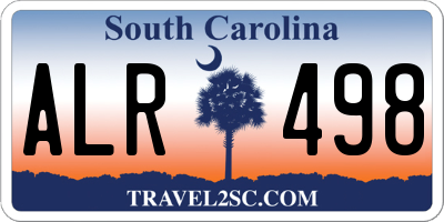 SC license plate ALR498