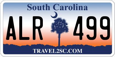 SC license plate ALR499