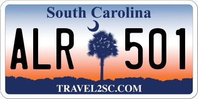 SC license plate ALR501