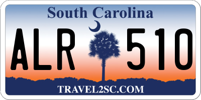 SC license plate ALR510