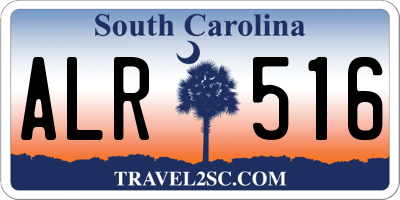 SC license plate ALR516