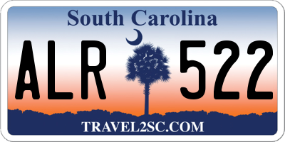 SC license plate ALR522