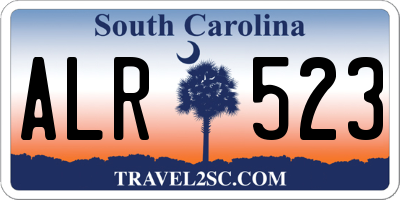 SC license plate ALR523