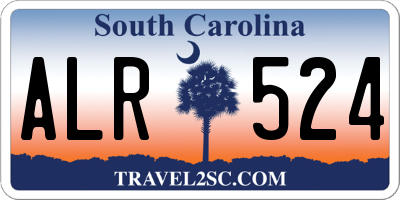 SC license plate ALR524