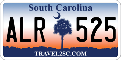 SC license plate ALR525