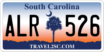 SC license plate ALR526