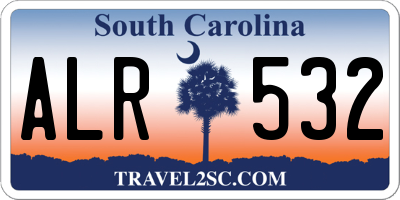 SC license plate ALR532