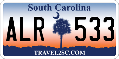SC license plate ALR533