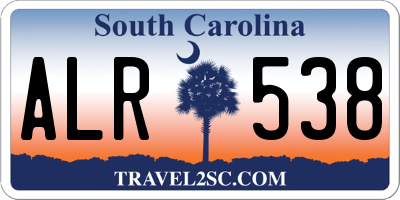 SC license plate ALR538
