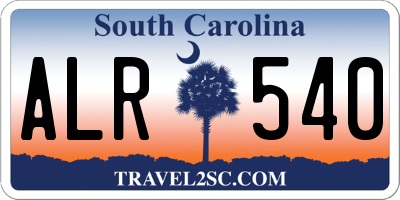 SC license plate ALR540