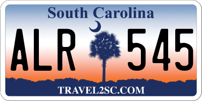 SC license plate ALR545