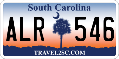 SC license plate ALR546