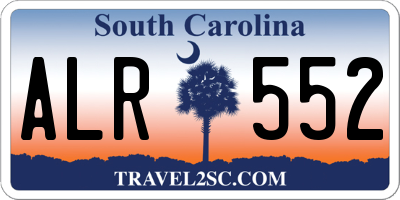 SC license plate ALR552