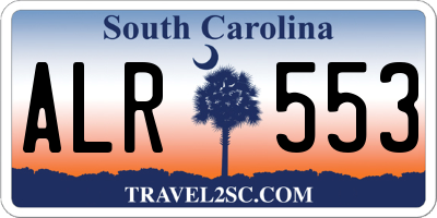 SC license plate ALR553