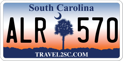 SC license plate ALR570
