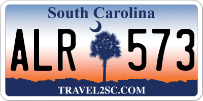 SC license plate ALR573