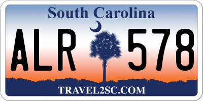 SC license plate ALR578