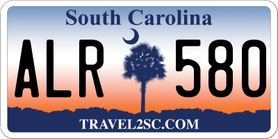 SC license plate ALR580