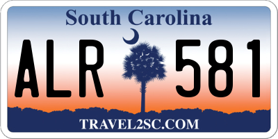 SC license plate ALR581