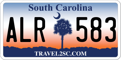SC license plate ALR583