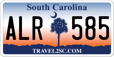 SC license plate ALR585