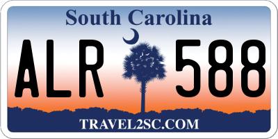 SC license plate ALR588