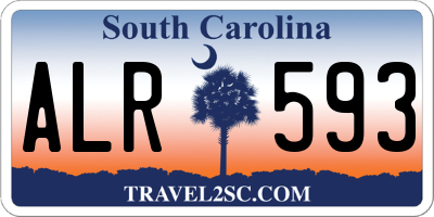SC license plate ALR593