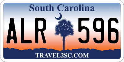 SC license plate ALR596
