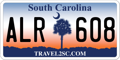 SC license plate ALR608