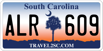 SC license plate ALR609