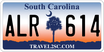 SC license plate ALR614