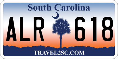 SC license plate ALR618