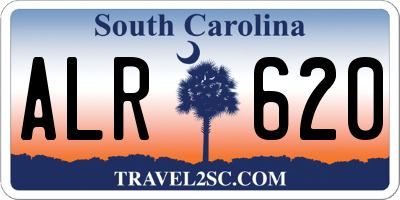 SC license plate ALR620