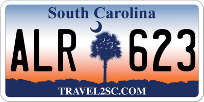 SC license plate ALR623