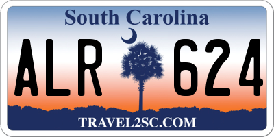 SC license plate ALR624