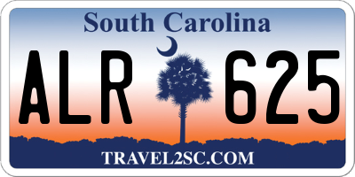 SC license plate ALR625