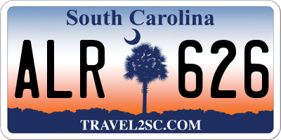 SC license plate ALR626