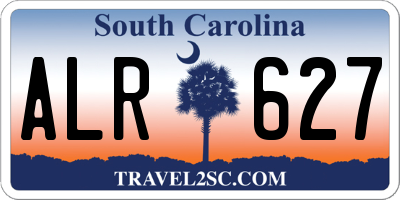 SC license plate ALR627