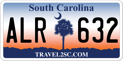 SC license plate ALR632