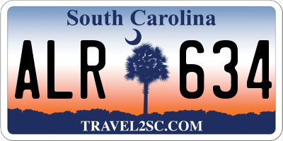 SC license plate ALR634