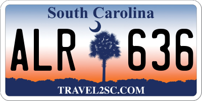 SC license plate ALR636